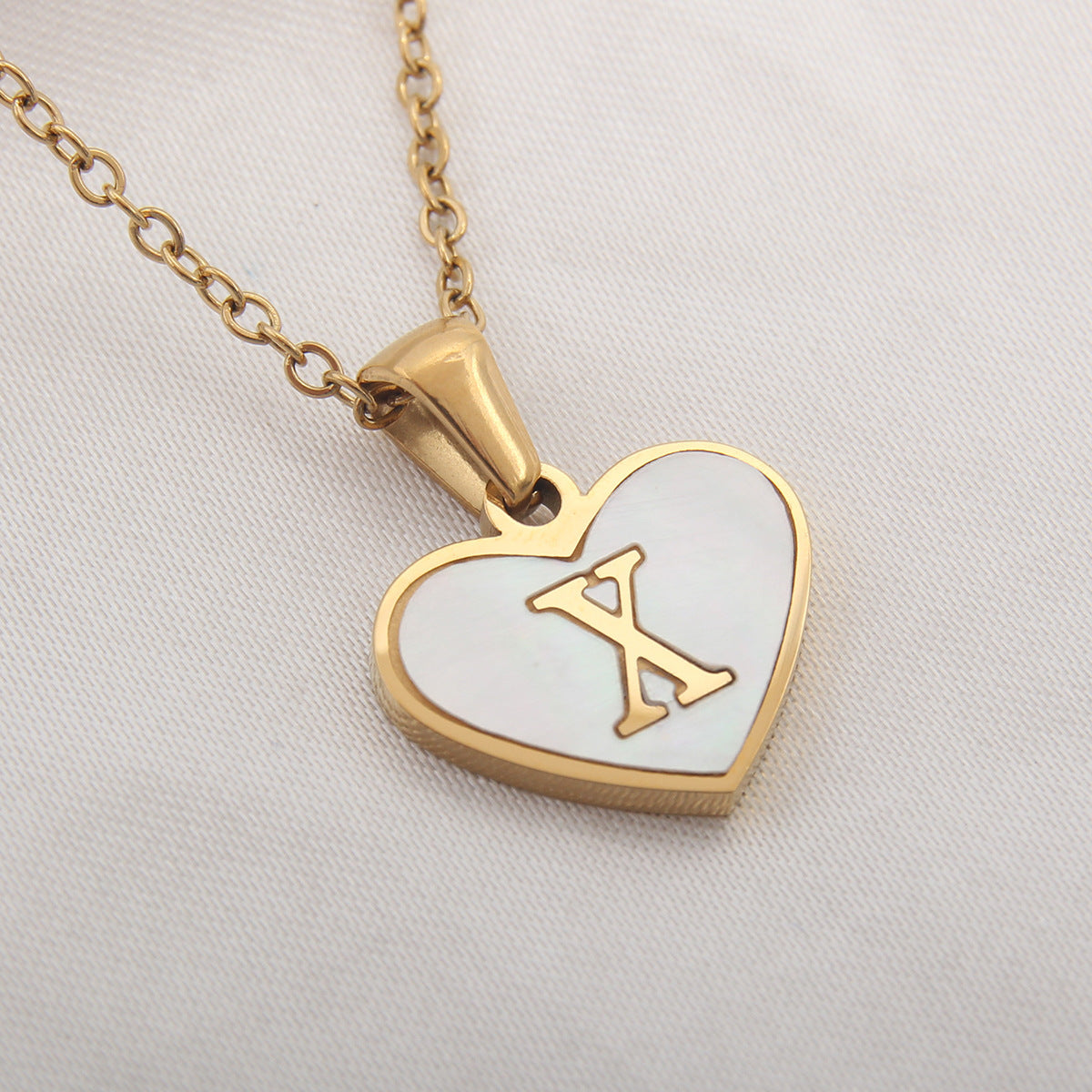 26 Letter love Heart-shaped Necklace