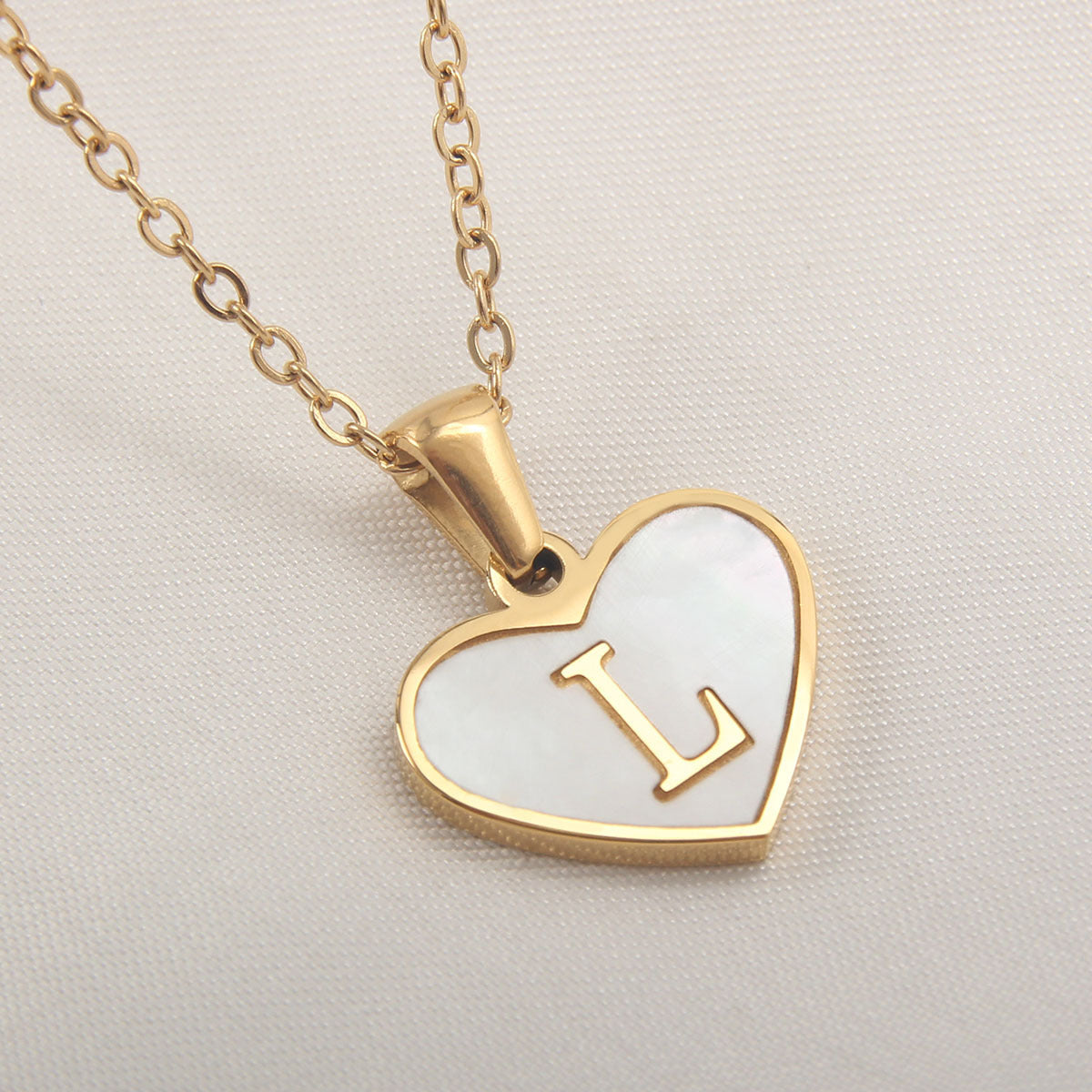 26 Letter love Heart-shaped Necklace