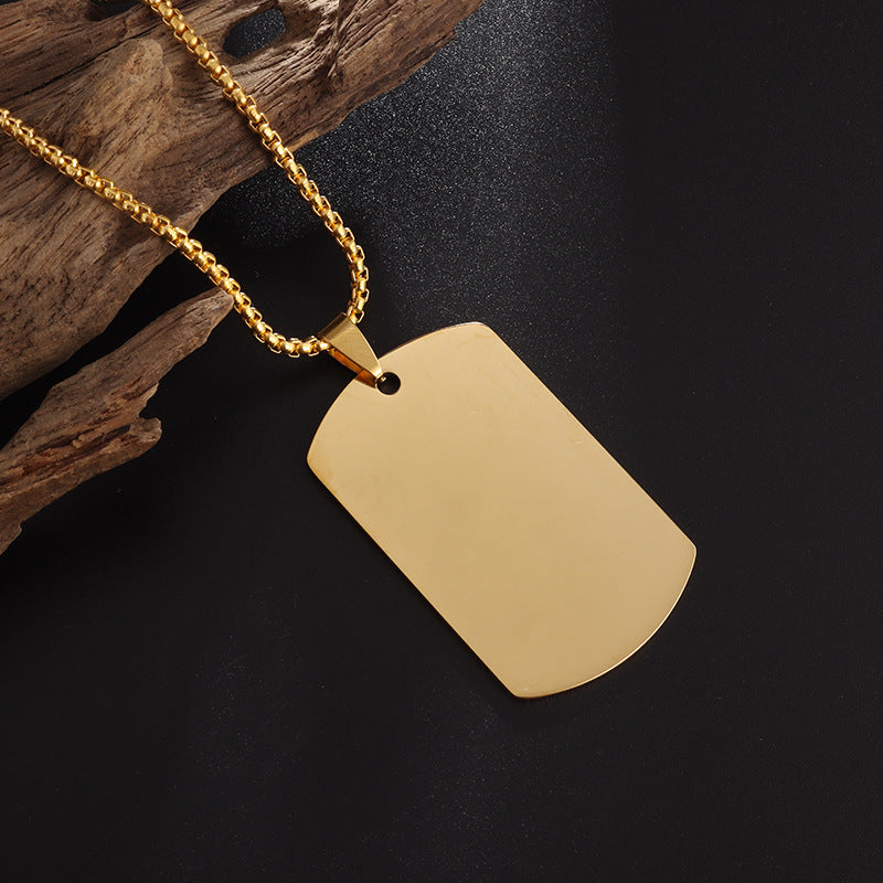 Smooth polished dog tag customizable (quick selling)