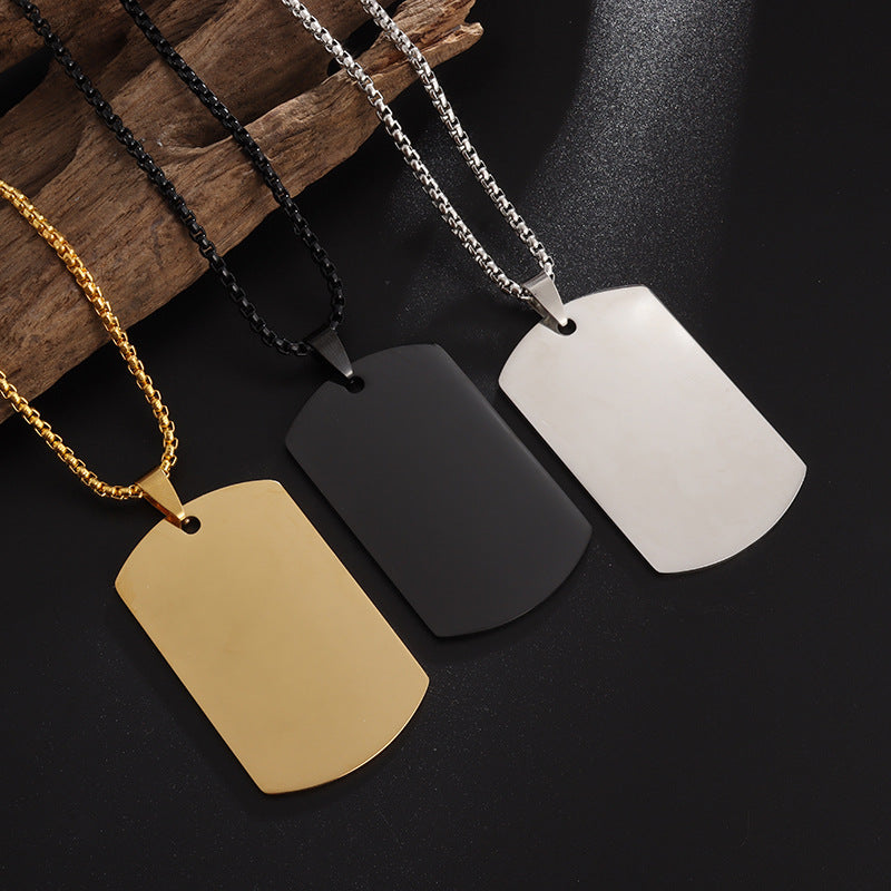 Smooth polished dog tag customizable (quick selling)