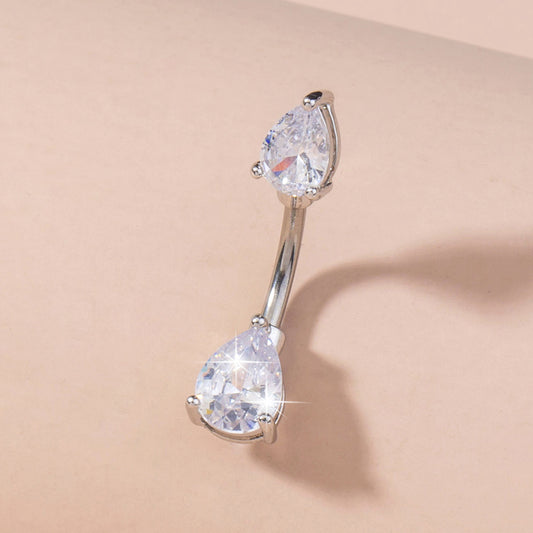 Exquisite Zircon Belly Button Piercing