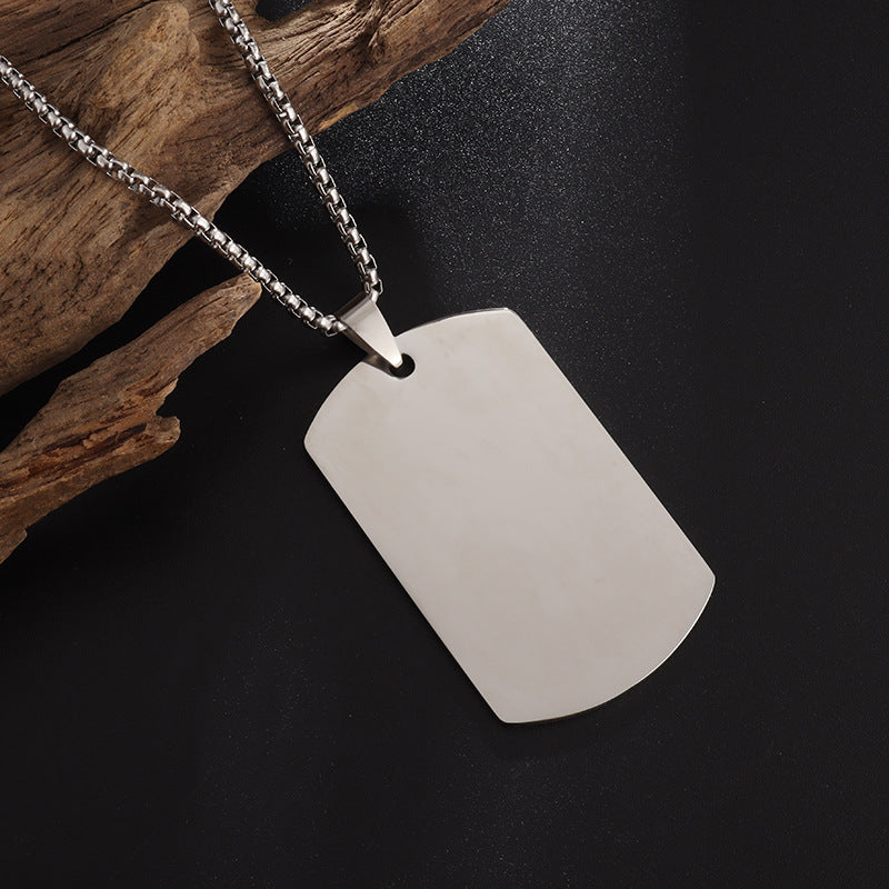 Smooth polished dog tag customizable (quick selling)