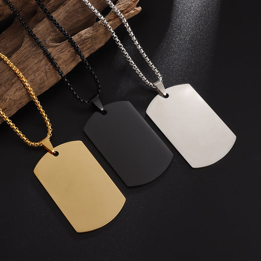 Smooth polished dog tag customizable (quick selling)